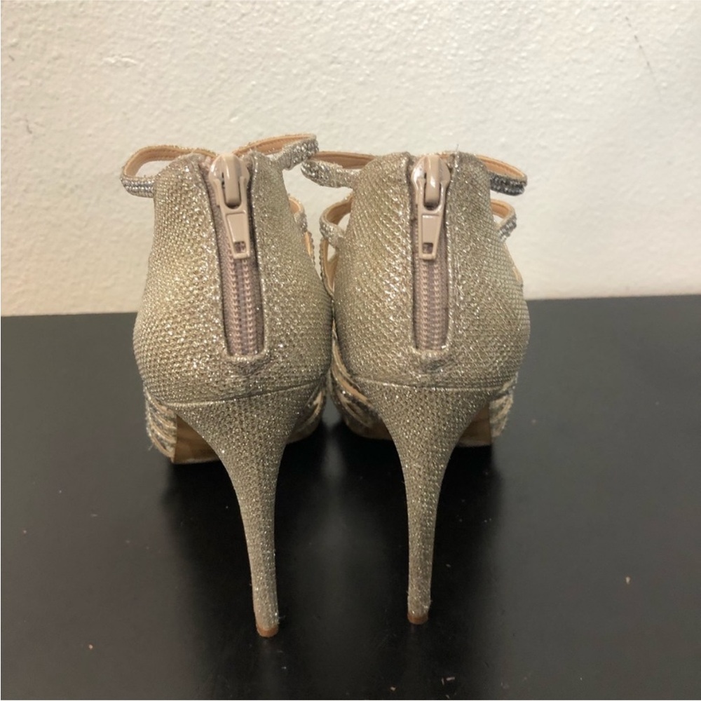 Inc Silver Sparkly Rhinestone High Heels - Picture 4 of 15